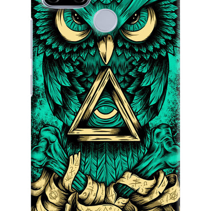 Green Owl Realme C12/Narzo 20 Hard Case Back Cover by Casekaro