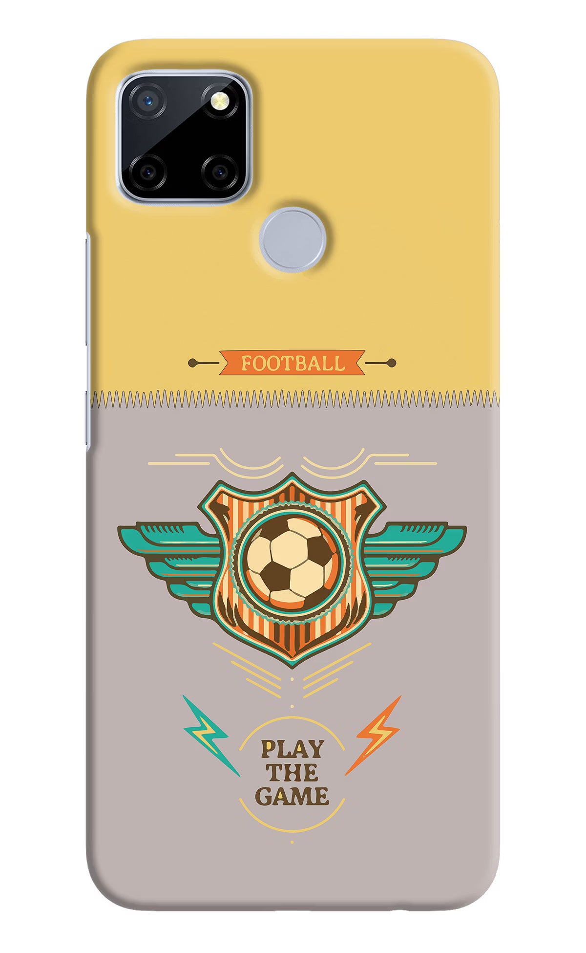 Football Realme C12/Narzo 20 Hard Case Back Cover by Casekaro
