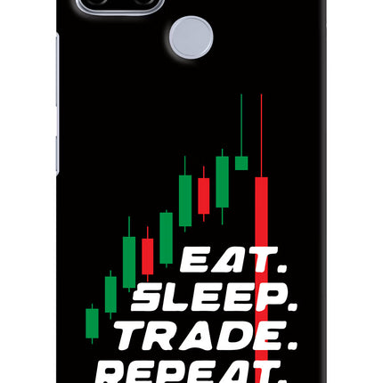 Eat Sleep Trade Repeat Realme C12/Narzo 20 Hard Case Back Cover by Casekaro