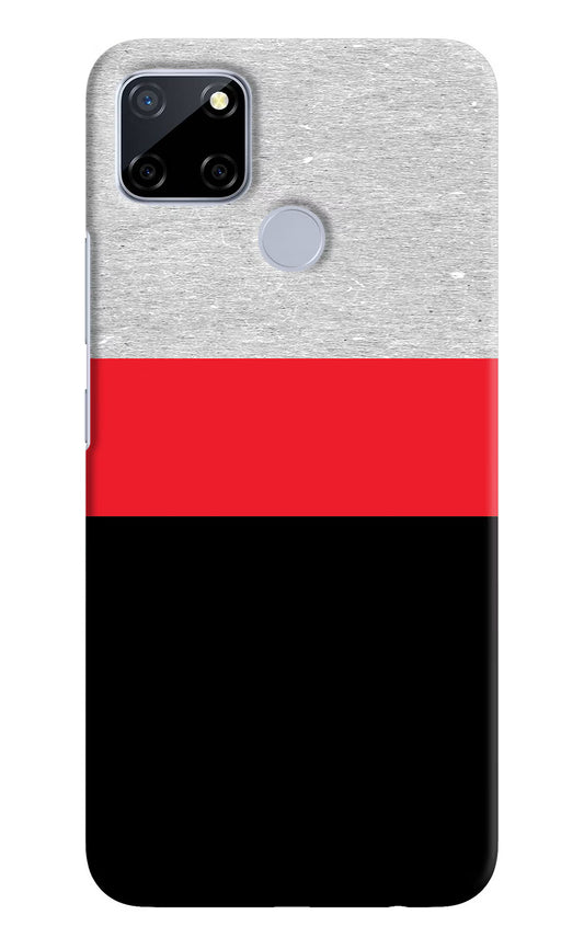 Tri Color Pattern Realme C12/Narzo 20 Hard Case Back Cover by Casekaro