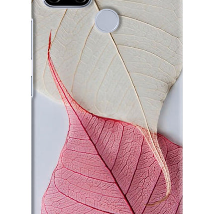 White Pink Leaf Realme C12/Narzo 20 Hard Case Back Cover by Casekaro