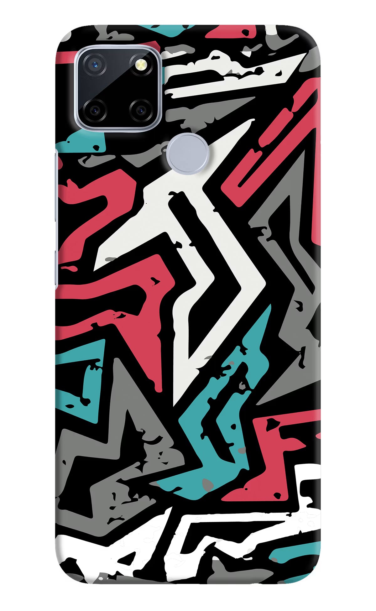 Geometric Graffiti Realme C12/Narzo 20 Hard Case Back Cover by Casekaro