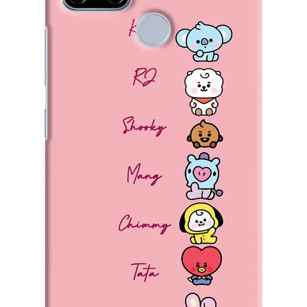 BTS names Realme C12/Narzo 20 Hard Case Back Cover by Casekaro
