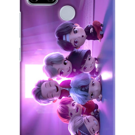 BTS Chibi Realme C12/Narzo 20 Hard Case Back Cover by Casekaro