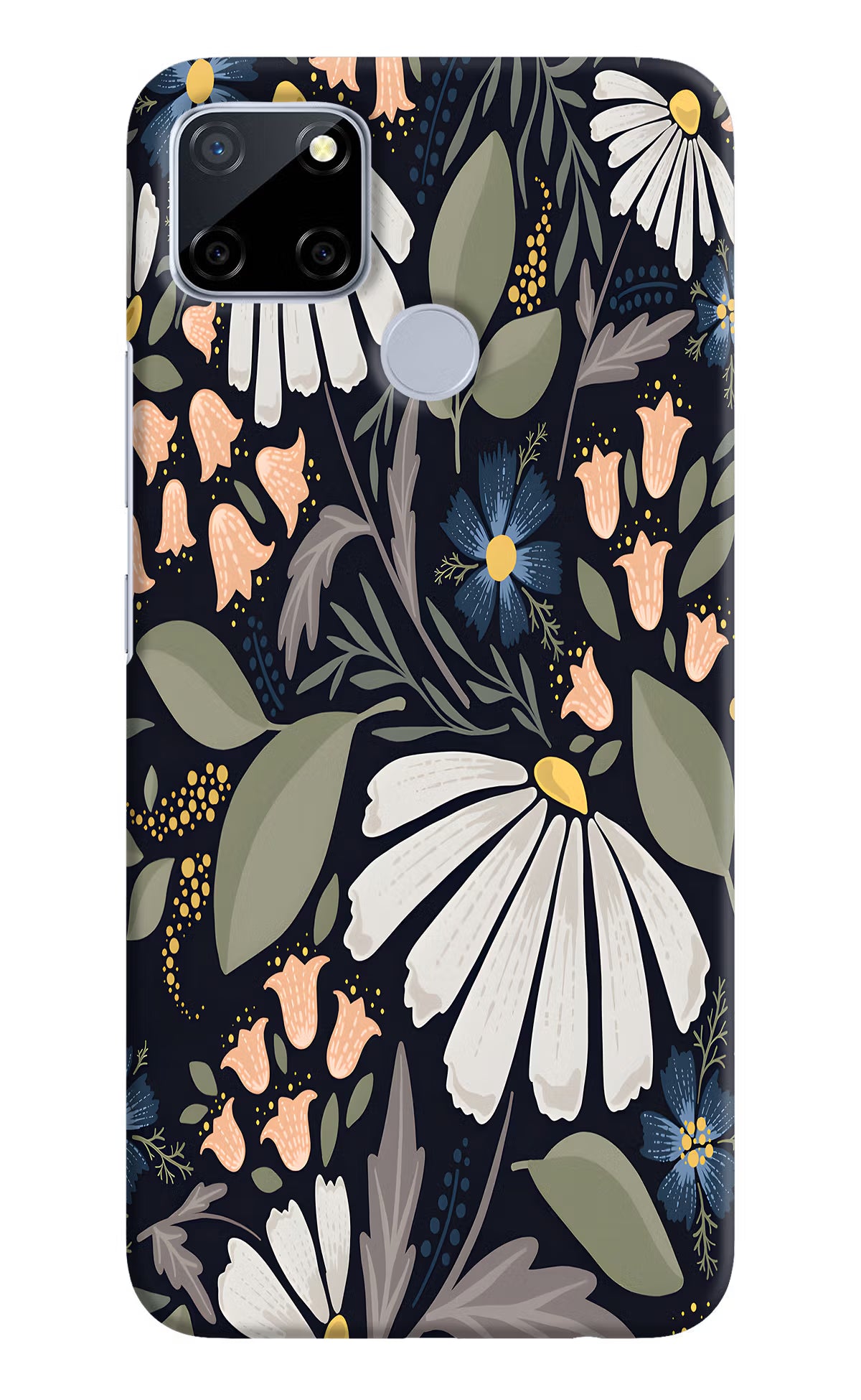 Flowers Art Realme C12/Narzo 20 Hard Case Back Cover by Casekaro