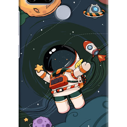 Cartoon Astronaut Realme C12/Narzo 20 Hard Case Back Cover by Casekaro