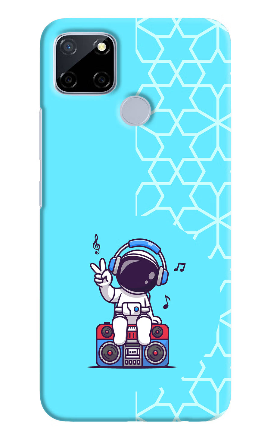Cute Astronaut Chilling Realme C12/Narzo 20 Back Cover, Hard case