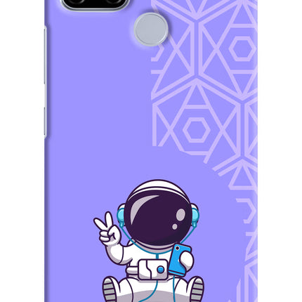 Cute Astronaut Chilling Realme C12/Narzo 20 Hard Case Back Cover by Casekaro