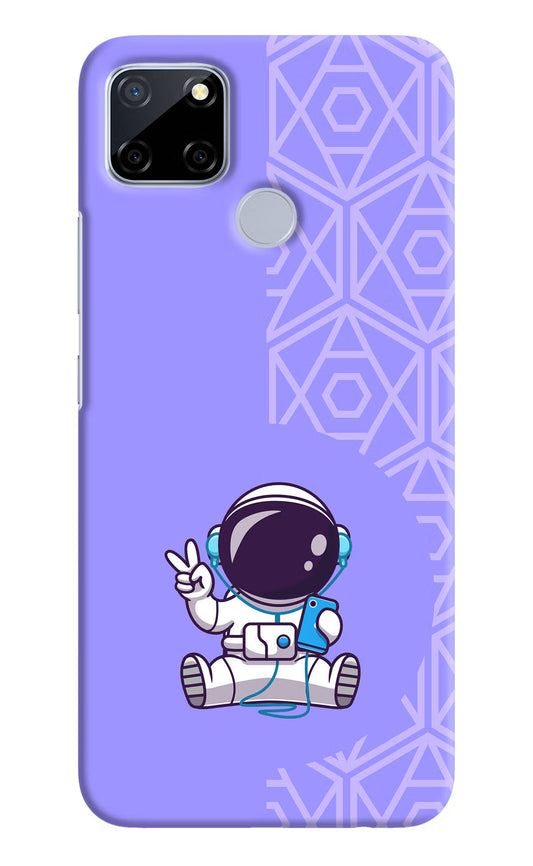 Cute Astronaut Chilling Realme C12/Narzo 20 Hard Case Back Cover by Casekaro