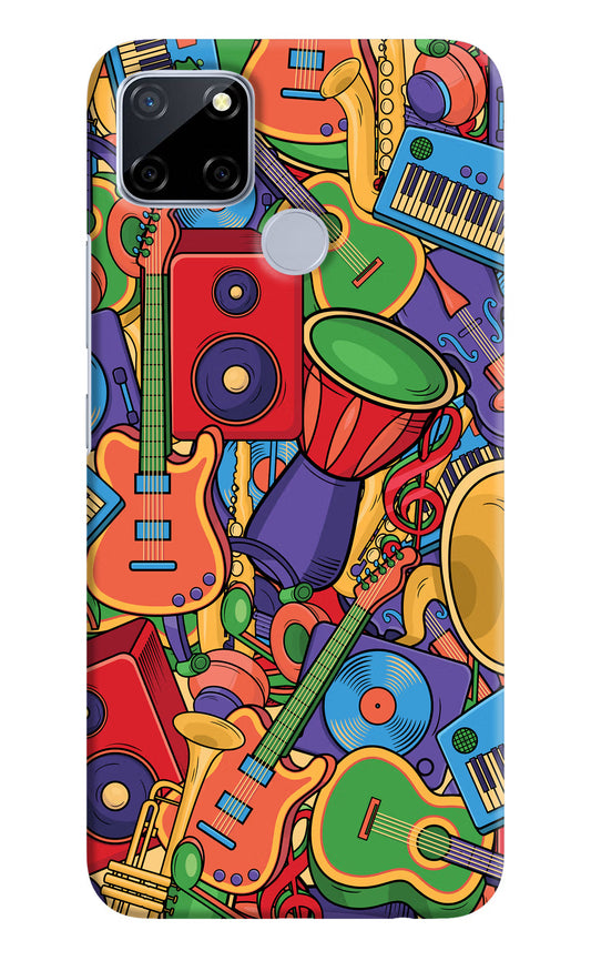 Music Instrument Doodle Realme C12/Narzo 20 Hard Case Back Cover by Casekaro