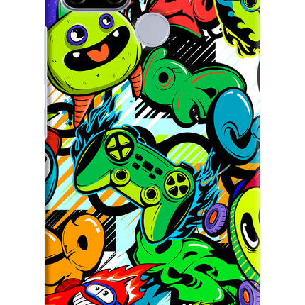 Game Doodle Realme C12/Narzo 20 Hard Case Back Cover by Casekaro