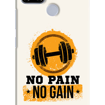 No Pain No Gain Realme C12/Narzo 20 Hard Case Back Cover by Casekaro