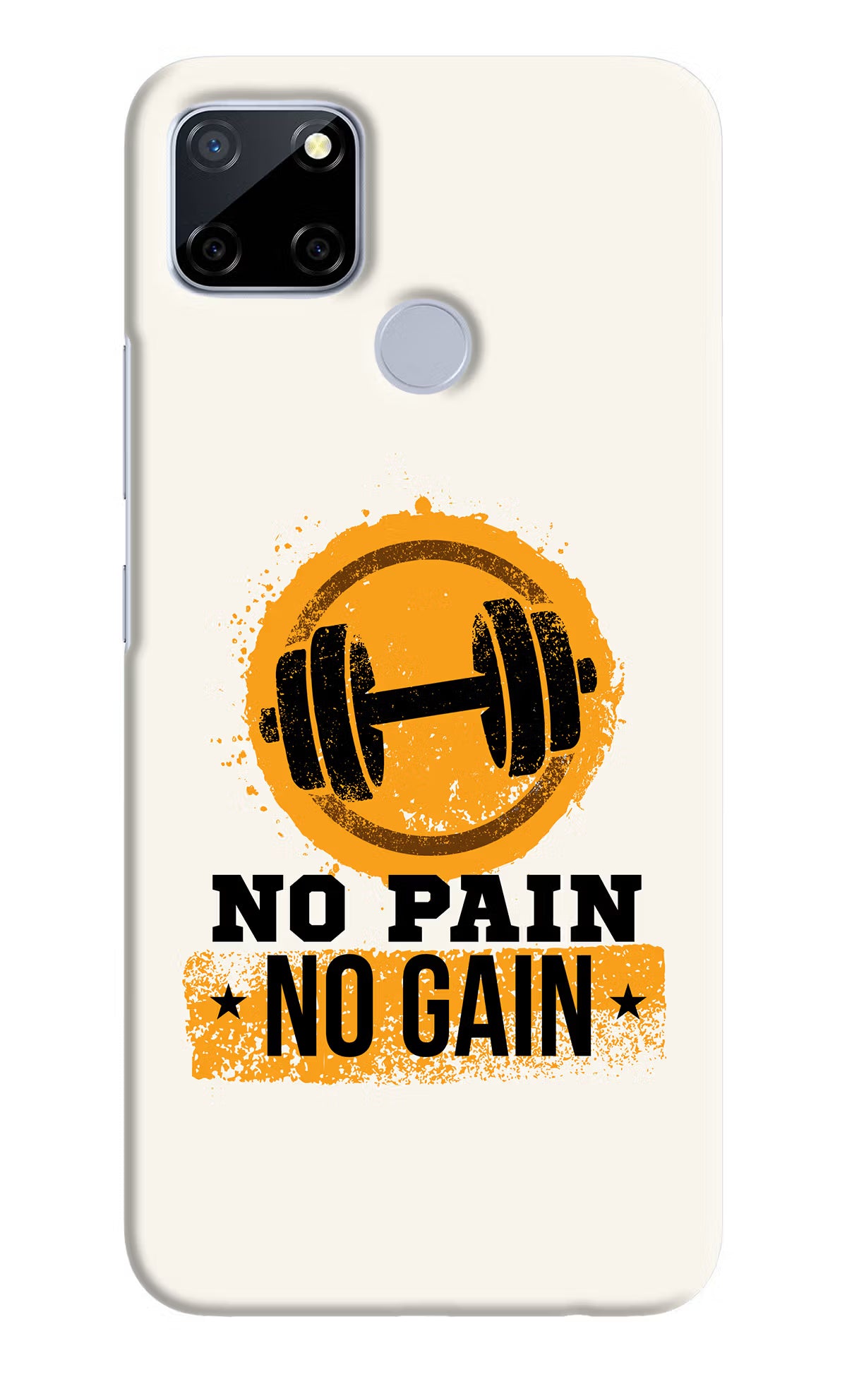 No Pain No Gain Realme C12/Narzo 20 Hard Case Back Cover by Casekaro