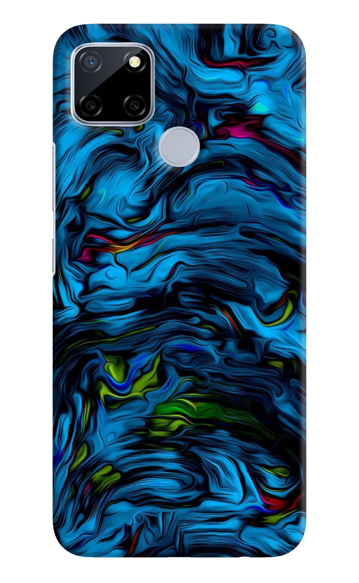 Dark Blue Abstract Realme C12/Narzo 20 Back Cover