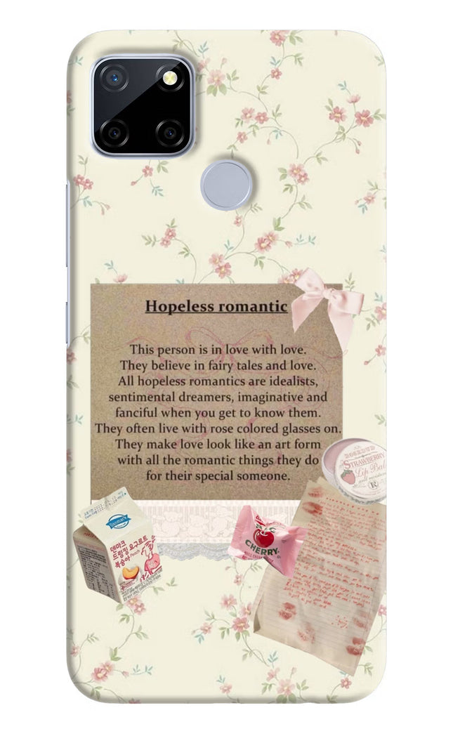 Hopeless Romantic Realme C12/Narzo 20 Hard Case Back Cover by Casekaro