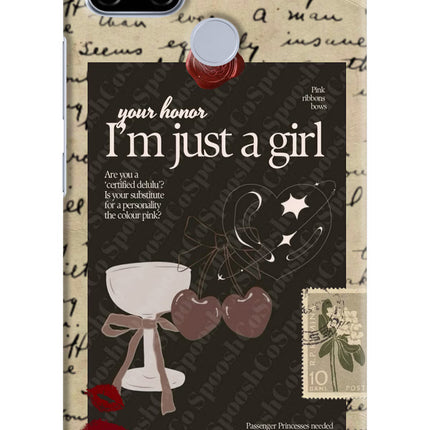 I am just a girl Realme C12/Narzo 20 Hard Case Back Cover by Casekaro