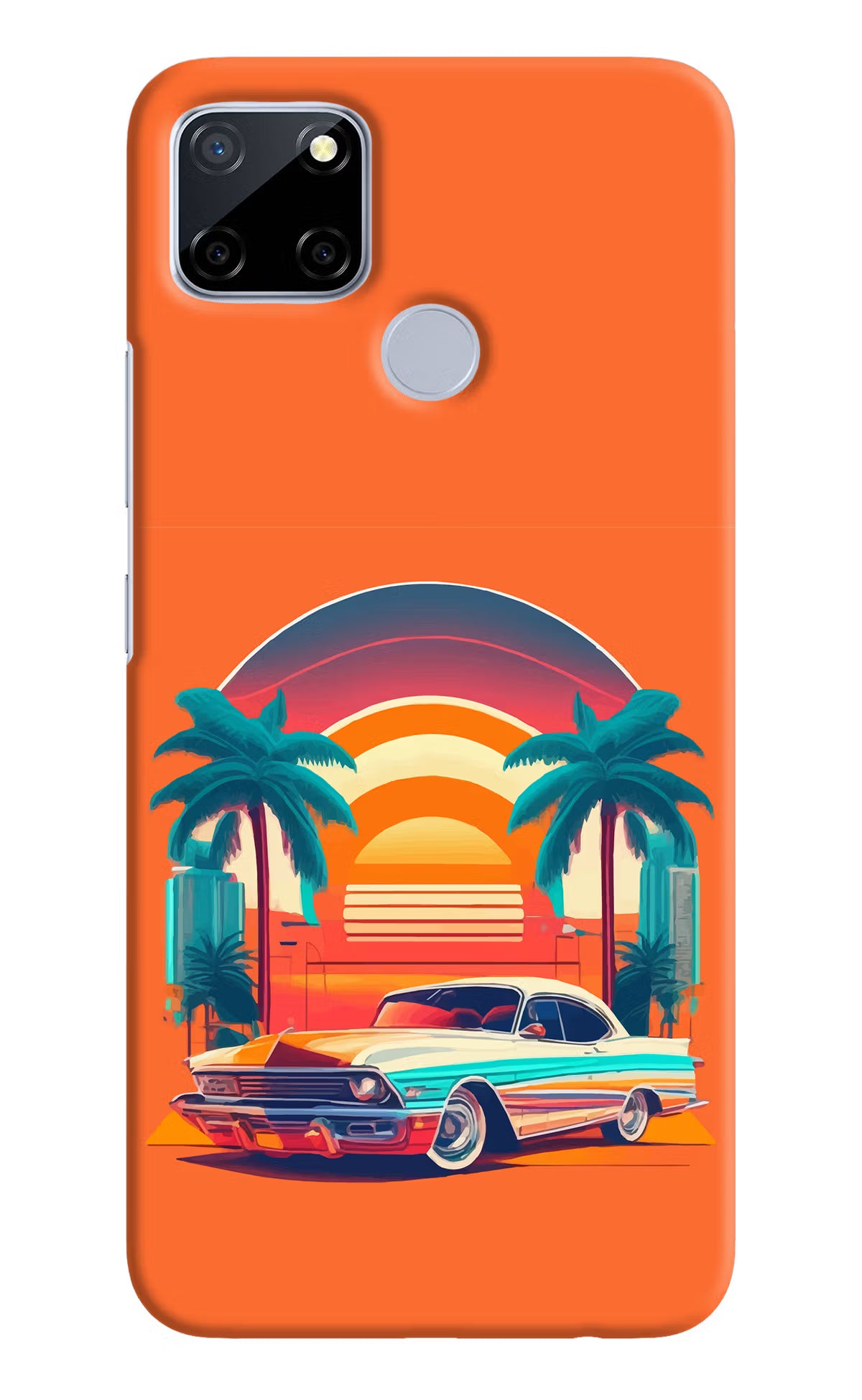Palm Drive 80s Realme C12/Narzo 20 Hard Case Back Cover by Casekaro