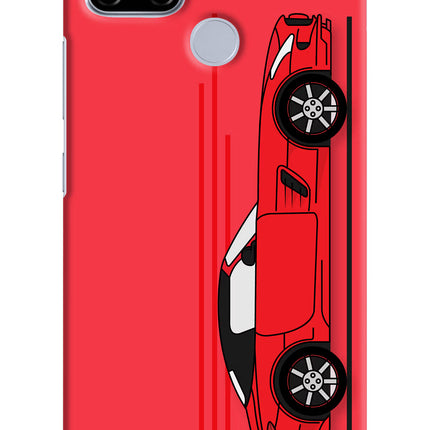 Red Velocity Realme C12/Narzo 20 Hard Case Back Cover by Casekaro