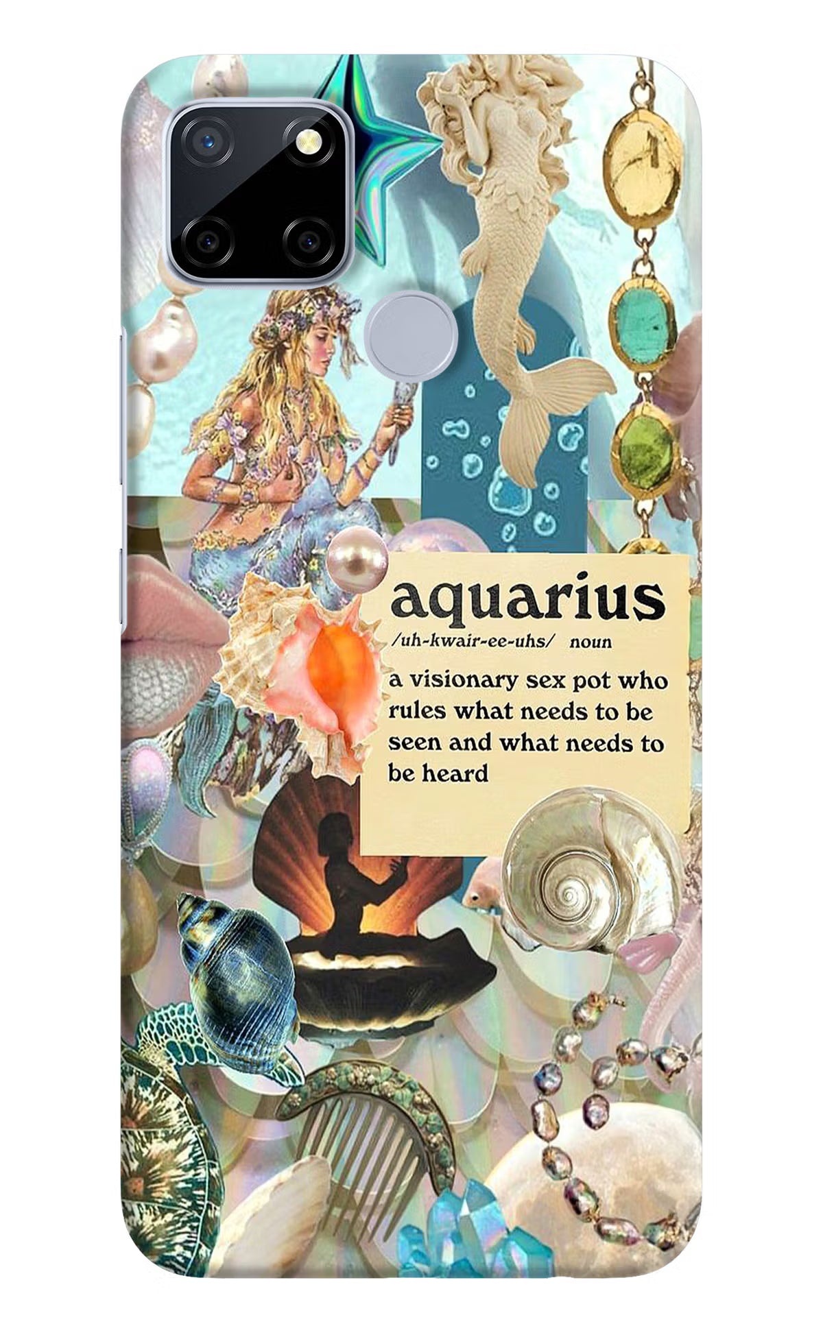 Aquarius Zodiac Realme C12/Narzo 20 Hard Case Back Cover by Casekaro