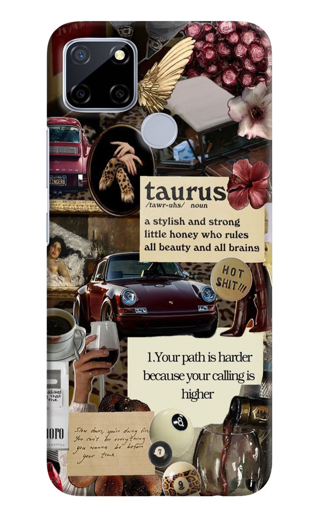 Taurus Zodiac Realme C12/Narzo 20 Hard Case Back Cover by Casekaro