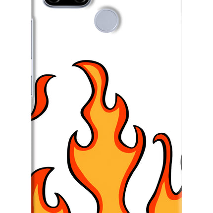 Fired Up – White Realme C12/Narzo 20 Hard Case Back Cover by Casekaro