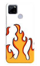 Fired Up – White Realme C12/Narzo 20 Hard Case Back Cover by Casekaro