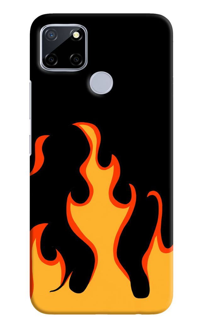 Fired Up – Black Realme C12/Narzo 20 Hard Case Back Cover by Casekaro