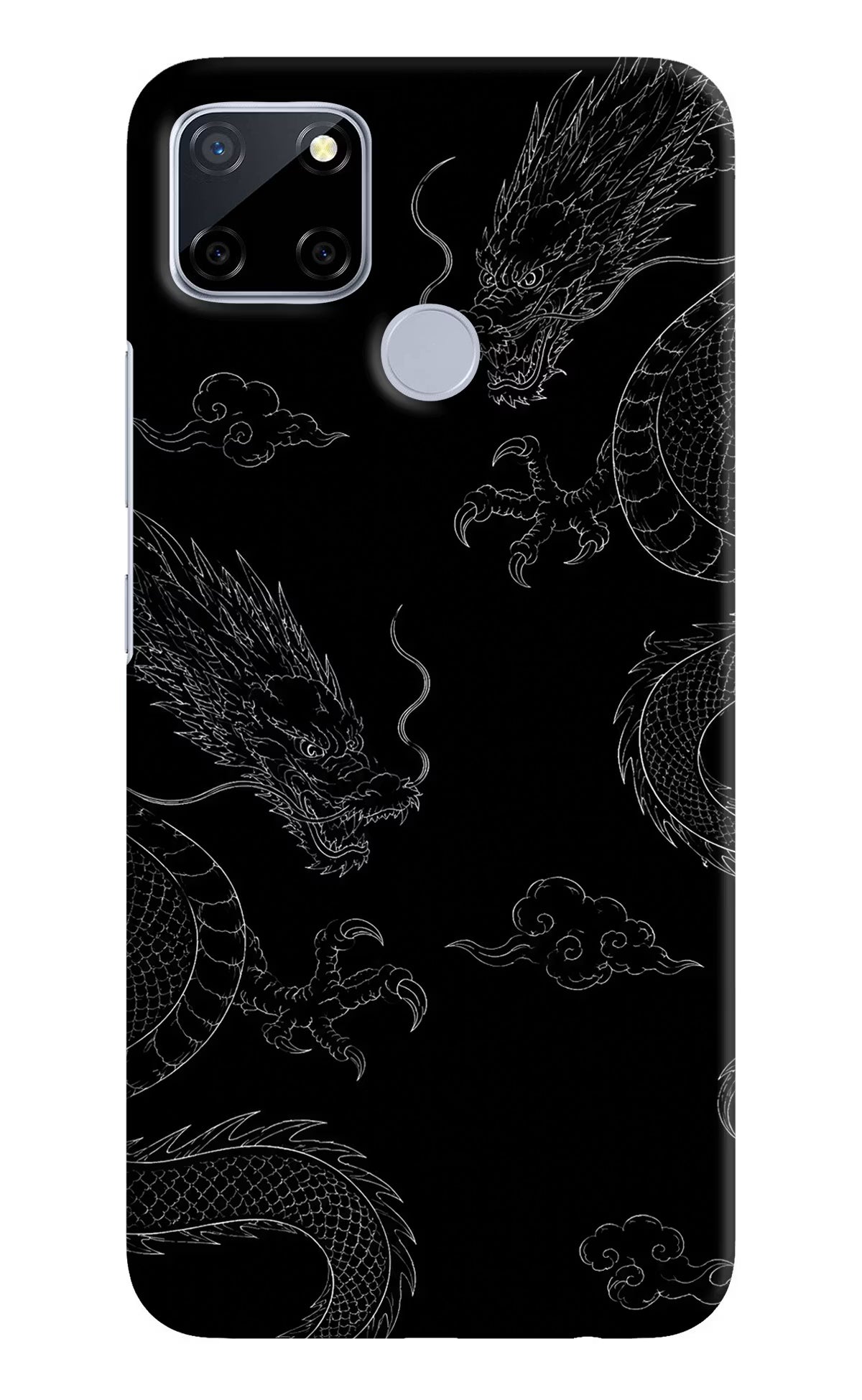 Twin Dragons Realme C12/Narzo 20 Hard Case Back Cover by Casekaro