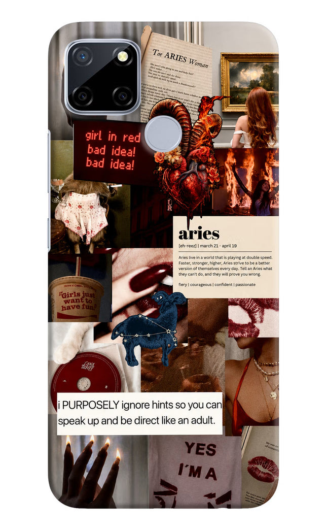 Zodiac Aries Realme C12/Narzo 20 Hard Case Back Cover by Casekaro