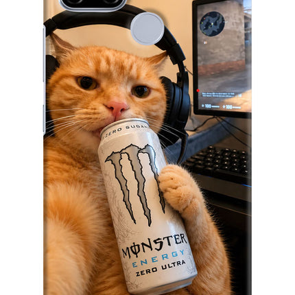 Gamer Cat Energy Realme C12/Narzo 20 Hard Case Back Cover by Casekaro