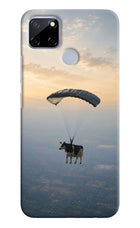 Skydiving Cow Realme C12/Narzo 20 Hard Case Back Cover by Casekaro