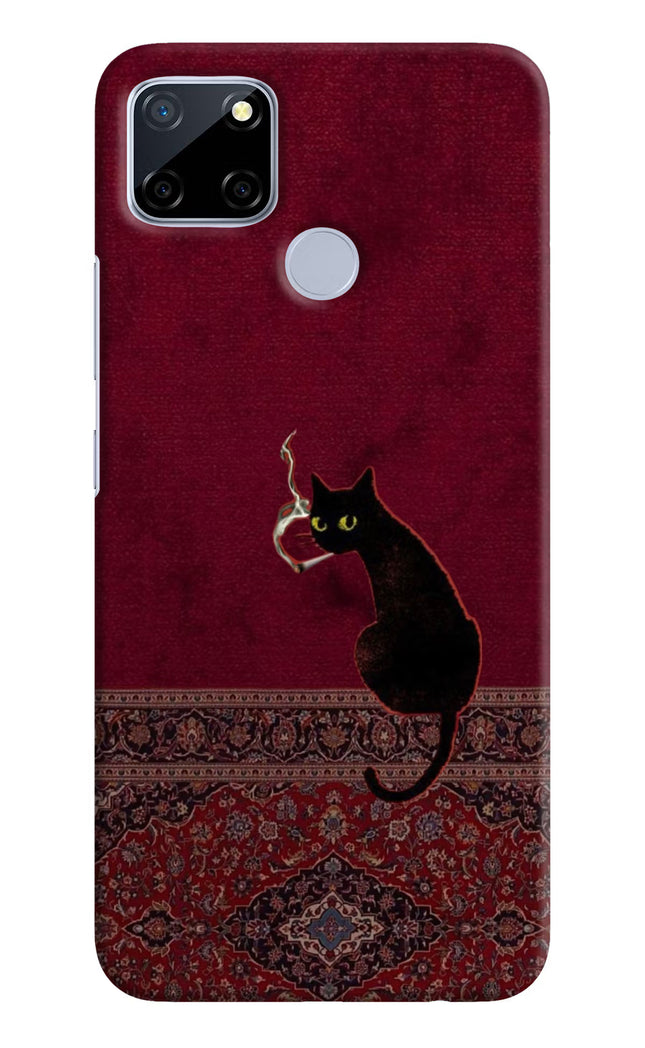 Midnight Cat Realme C12/Narzo 20 Hard Case Back Cover by Casekaro