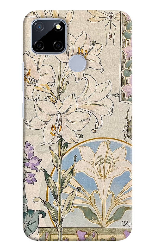 White Lily Realme C12/Narzo 20 Hard Case Back Cover by Casekaro