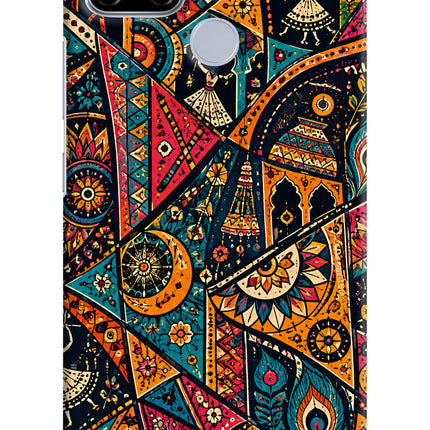 Folk Print Realme C12/Narzo 20 Hard Case Back Cover by Casekaro