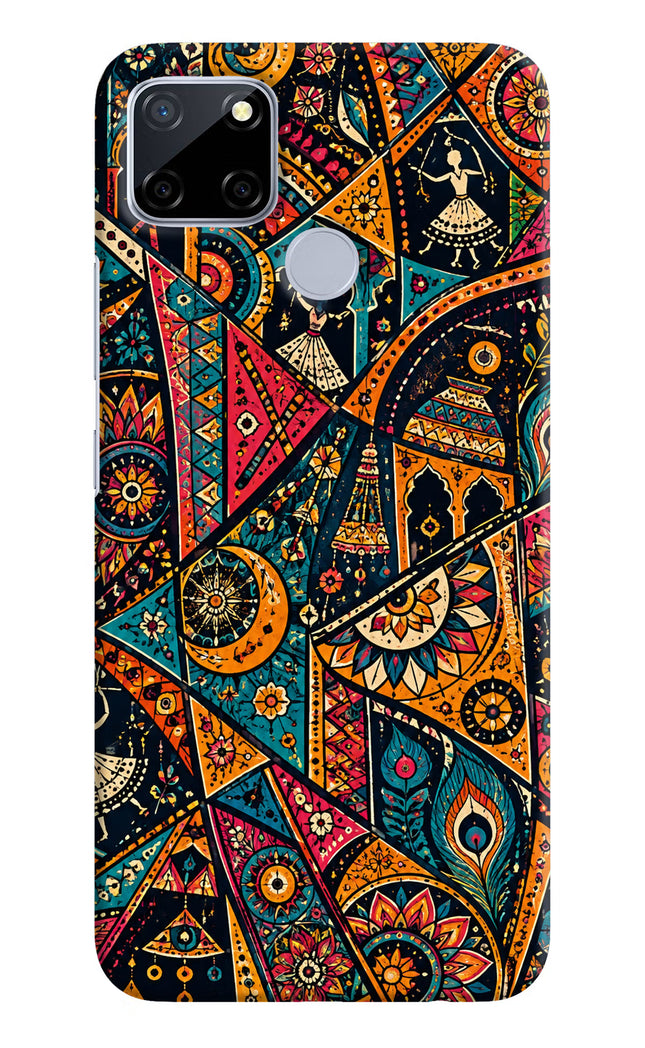 Folk Print Realme C12/Narzo 20 Hard Case Back Cover by Casekaro