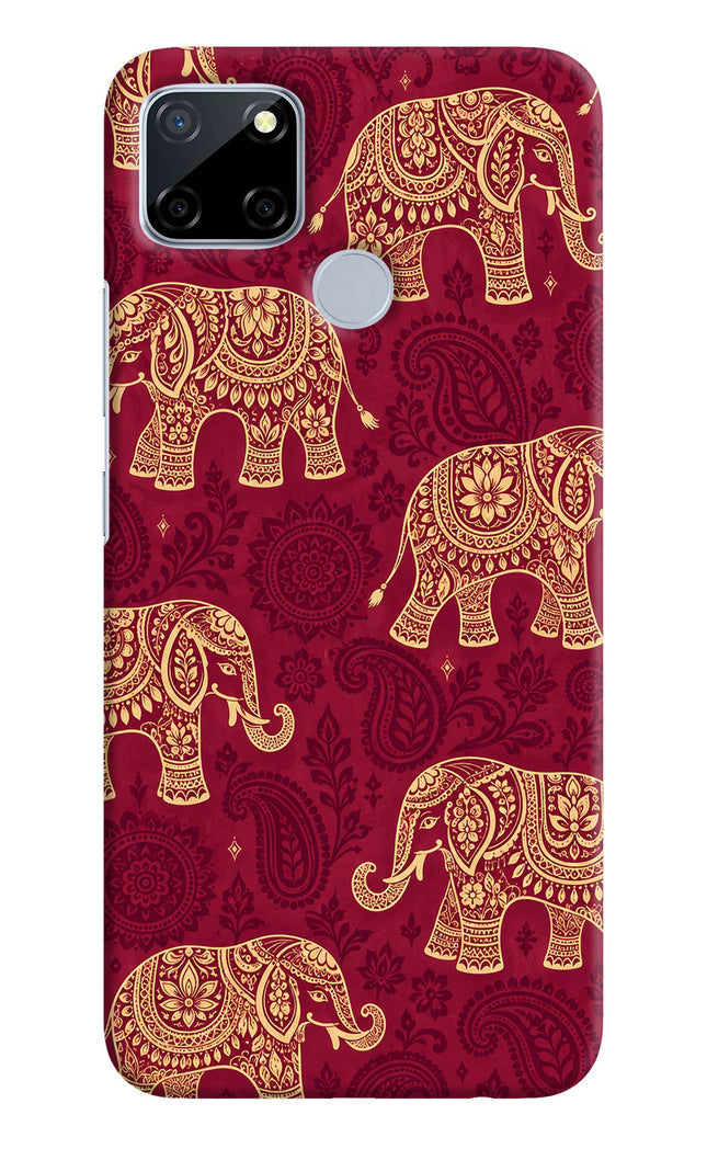 Maroon Elephant Realme C12/Narzo 20 Hard Case Back Cover by Casekaro