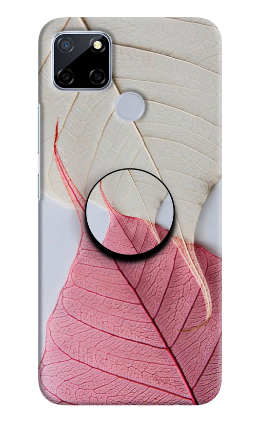 White Pink Leaf Realme C12/Narzo 20 Pop Case by Casekaro