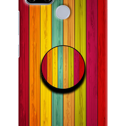 Multicolor Wooden Realme C12/Narzo 20 Pop Case by Casekaro