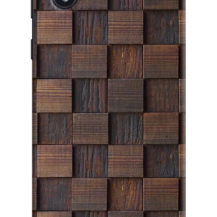 Wooden Cube Design Samsung M01 Core Hard Case Back Cover by Casekaro