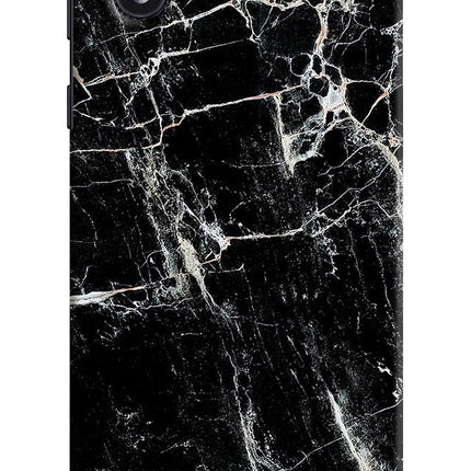 Black Marble Texture Samsung M01 Core Hard Case Back Cover by Casekaro