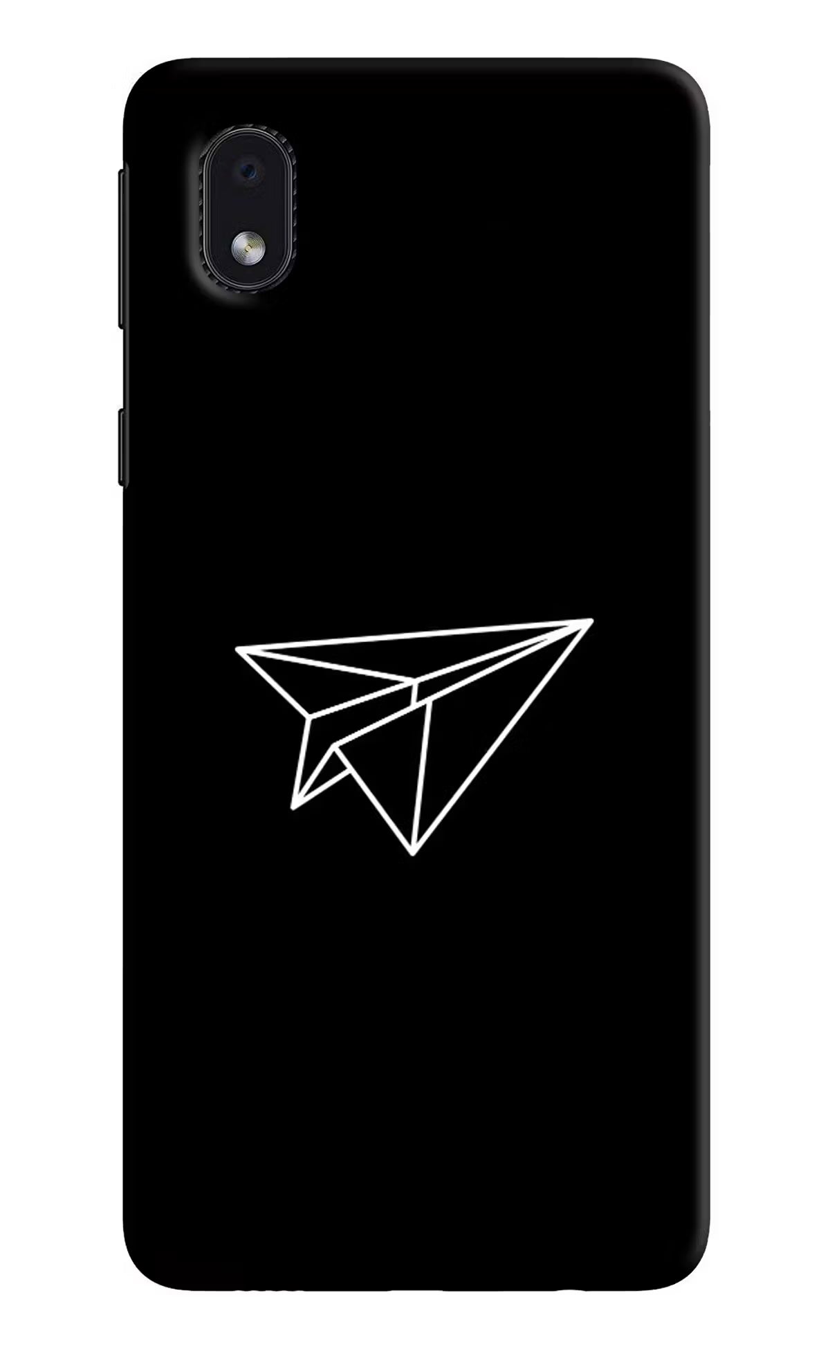 Paper Plane White Samsung M01 Core Hard Case Back Cover by Casekaro