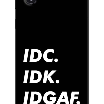 Idc Idk Idgaf Samsung M01 Core Hard Case Back Cover by Casekaro