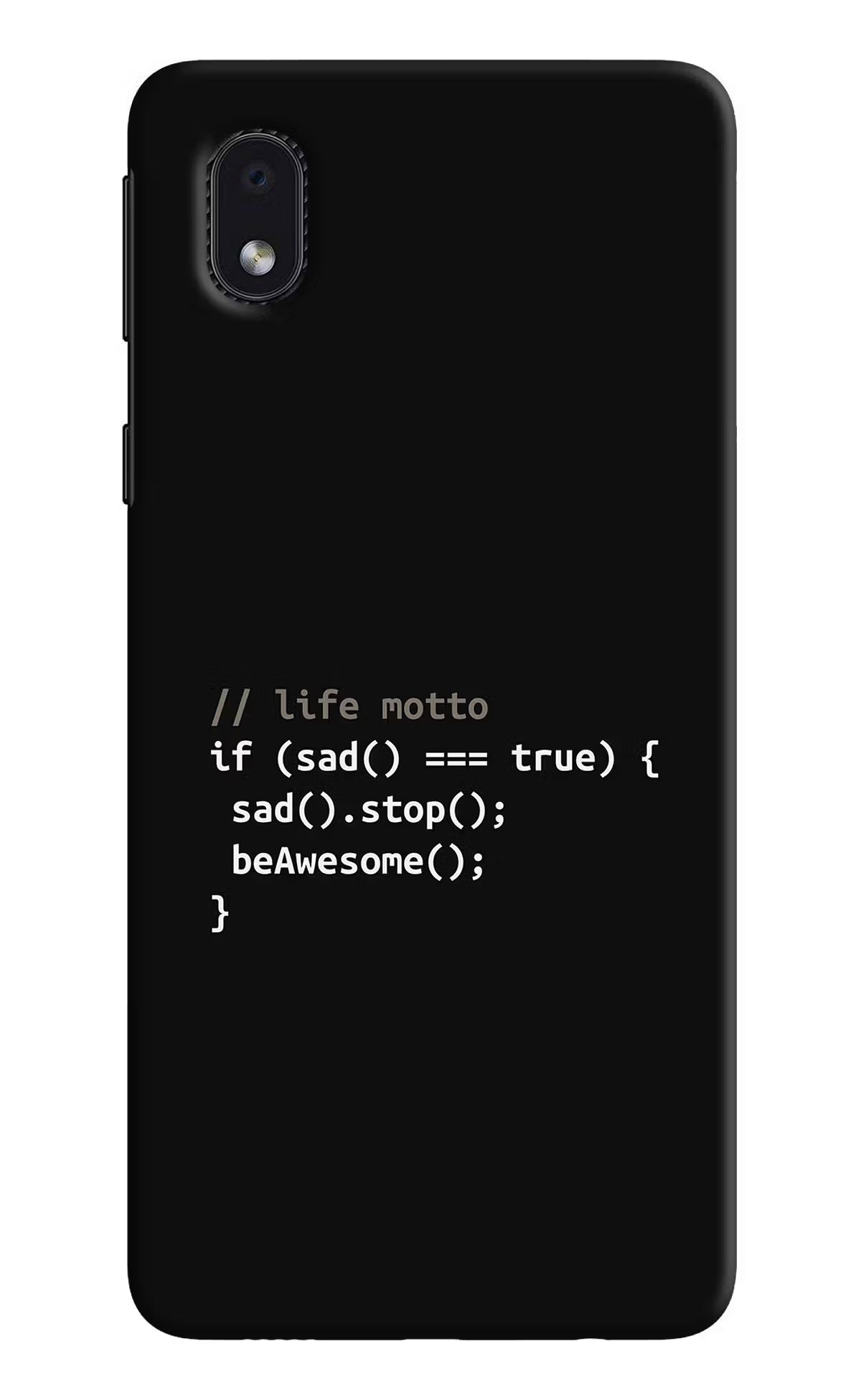 Life Motto Code Samsung M01 Core Hard Case Back Cover by Casekaro