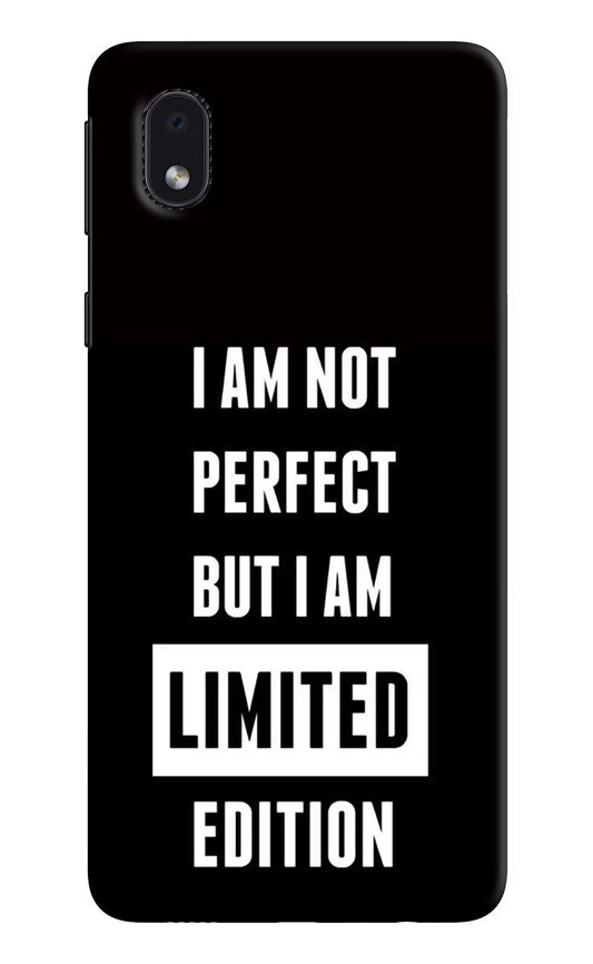 I Am Not Perfect But I Am Limited Edition Samsung M01 Core Hard Case Back Cover by Casekaro