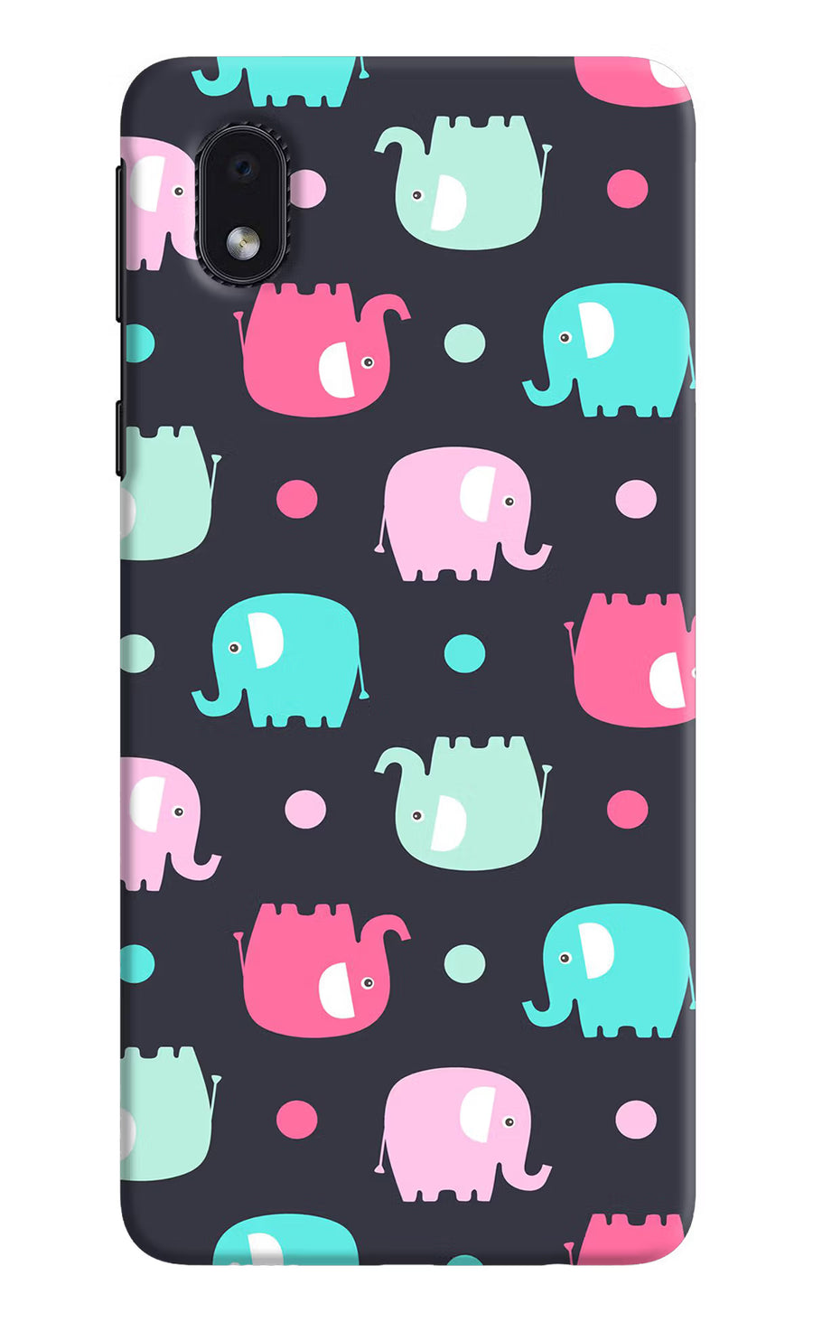 Elephants Samsung M01 Core Back Cover, Hard case
