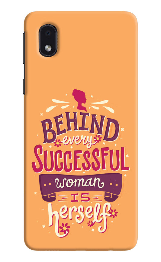 Behind Every Successful Woman There Is Herself Samsung M01 Core Hard Case Back Cover by Casekaro
