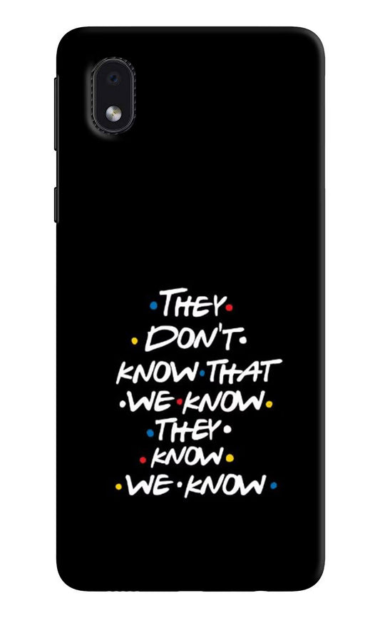 FRIENDS Dialogue Samsung M01 Core Hard Case Back Cover by Casekaro