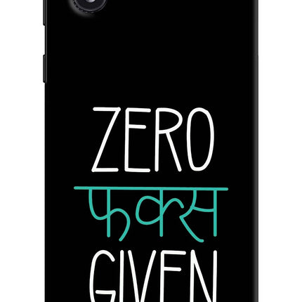 Zero Fucks Given Samsung M01 Core Hard Case Back Cover by Casekaro