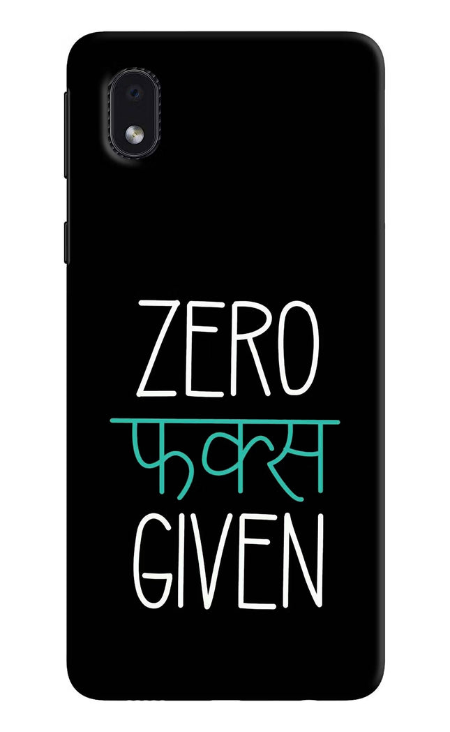 Zero Fucks Given Samsung M01 Core Hard Case Back Cover by Casekaro