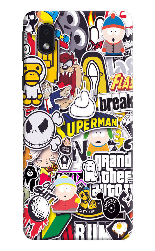 Sticker Bomb Samsung M01 Core Hard Case Back Cover by Casekaro